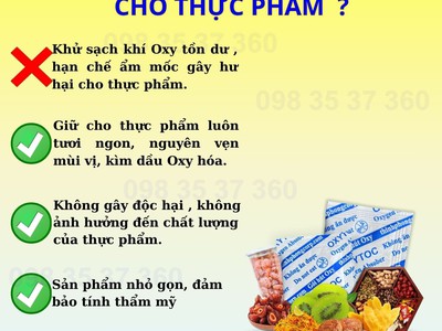 Bảo quản bánh mứt Tết hạn chế ẩm mốc với gói hút Oxy 0