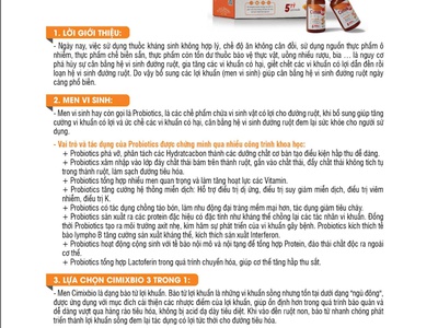 Sản Phẩm Men Cimixbio 3 trong 1 hơn 5 tỷ lợi khuẩn 1