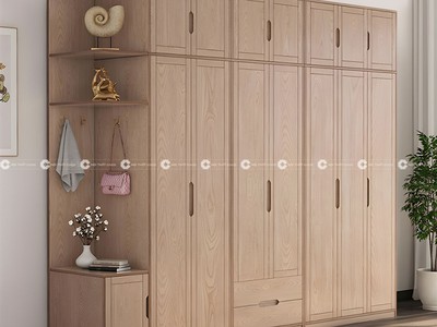 Tủ Quần Áo Gỗ Tự Nhiên Kiểu Tối Giản Thanh Lịch 3