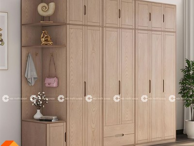 Tủ Quần Áo Gỗ Tự Nhiên Kiểu Tối Giản Thanh Lịch 0