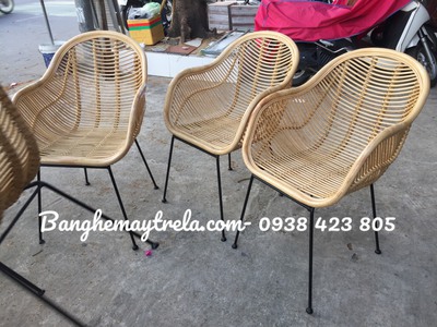 Ghế mây chân sắt- Ghế chân sắt mây tự nhiên 3