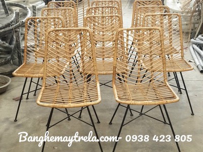 Ghế mây chân sắt- Ghế chân sắt mây tự nhiên 4