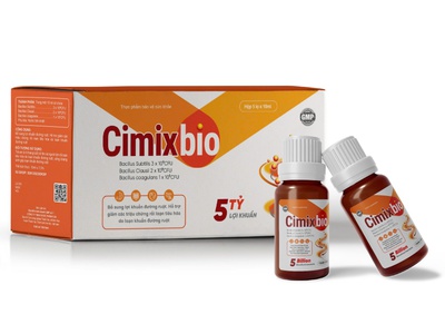 Sản Phẩm Men Cimixbio 3 trong 1 hơn 5 tỷ lợi khuẩn  5 lọ x 10ml 0