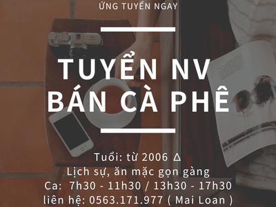 Cần tuyển nhân viên bán hàng 0