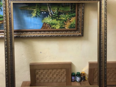 Khung tranh đại kiểu Châu Âu nhập khẩu, màu sắc hoa văn sắc nét, chất lượng khung tranh đẹp như hình 0