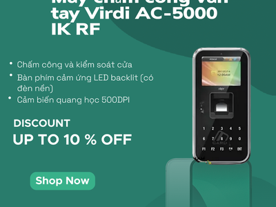 Máy Chấm Công Vân Tay Virdi AC-5000 IK RF: Sự Lựa Chọn Hoàn Hảo Cho Doanh Nghiệp Của Bạn   0