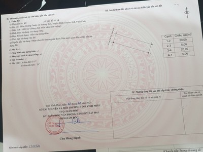 Bán đất hồ câu Hoàng Oanh, Hương Sơn, Bình Xuyên, Vĩnh Phúc. Giá 2,45 tỷ 0