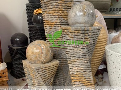 Trụ đá bi xoay phong thuỷ, freeship TP.HCM 1