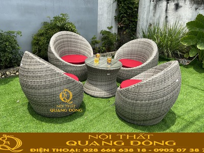 Vì sao nên chọn bàn ghế nhựa giả mây cho không gian sân vườn 4