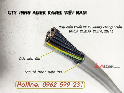 Cáp điều khiển, Cáp tín hiệu Altek kabel 2-30 lõi giá sỉ toàn quốc 9