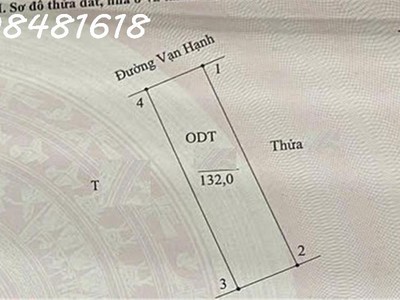 Bán đất vạn hạnh  132mv quảng trường iq,ninh khánh 1