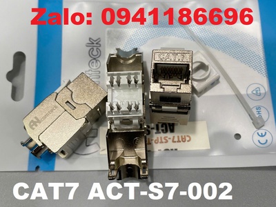 Phân phối sẵn kho ModulJack Ổ cắm mạng Cat6A/Cat7 STP Hãng Ancomteck mã ACT-S6A-T001, ACT-S7-002 2