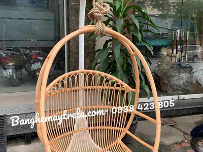 Ghế xích đu mây tự nhiên treo trần nhà- Xích đu mây tre đan 5