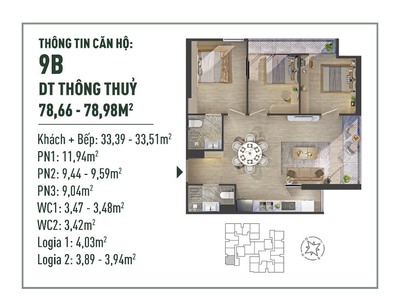 Căn góc 3PN hàng tuyển chọn từ CĐT An Phú 0