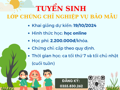 Chứng chỉ nghiệp vụ Bảo Mẫu 0