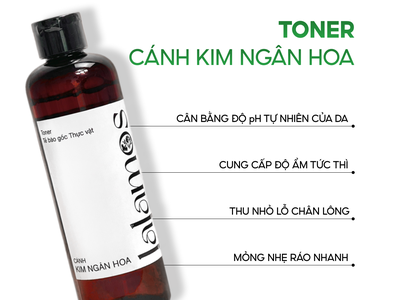 Toner Lalamos cánh kim ngân hoa dưỡng ẩm và se khít lỗ chân lông 250ml 2