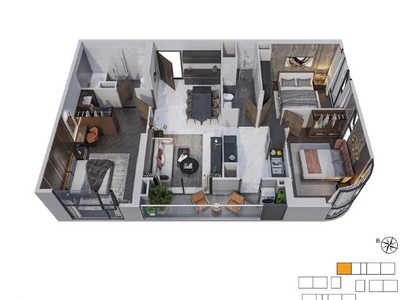 Bán căn 2pn glory height vinhomes grand park quận 9 59m2 chỉ 3,6t 0