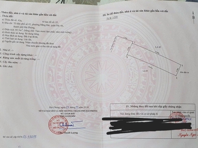 Bán lô đất 85,5 m2 mặt đường Lũng Đông, Đằng Hải, Hải An, HP 3
