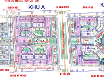 Em cần bán 4 ô liền kề có sổ đỏ tại khu A dự án Cienco5 mê linh - giáp trường đại học tài chính 2
