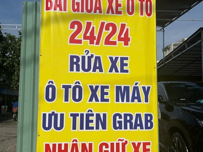 Bãi giữ xe rửa xe  24/24 và cho thuê đất trống 0