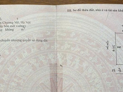Hơn 1 tỷ lô đất khu giãn dân - trung tâm lõi của xã thuỵ hương. -diện tích 33,4m sổ đỏ sẵn giao dịch 0