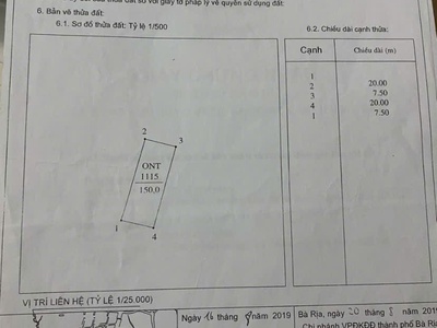 Chính chủ cần bán đất nền dự án lan anh 2, thành phồ bà rịa 3