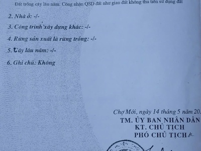 Chính chủ cần bán nhanh mản đất tại cao kỳ, chợ mới 1