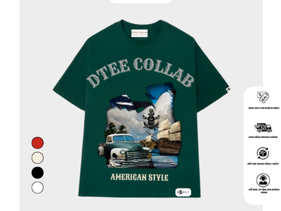 Áo Thun Oversize STYLE MỸ DTee Collab DT01 Form Rộng Unisex   Thời Trang Cho Nam Nữ 1