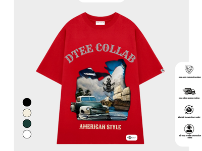 Áo Thun Oversize STYLE MỸ DTee Collab DT01 Form Rộng Unisex   Thời Trang Cho Nam Nữ 2