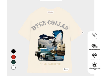 Áo Thun Oversize STYLE MỸ DTee Collab DT01 Form Rộng Unisex   Thời Trang Cho Nam Nữ 3