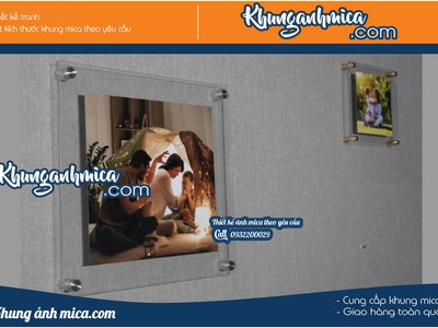 Khung ảnh mica treo tường có thể lắp đặt trong không gian nhà bếp 0