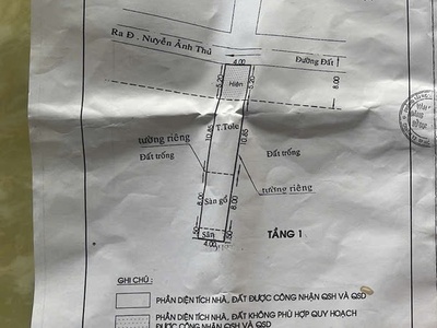 Chính chủ gửi bán nhà sổ hồng huỳnh thị hai, tân chánh hiệp, quận 12, hồ chí minh 2