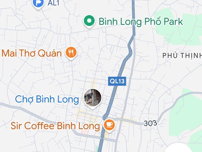 Đất thổ cư trung tâm thị  xã, mặttiền ql13 vào, dân đông, cổng xưởng giày da 195tr 2