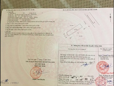 Chính chủ cần bán lô đất mặt đường tại xã nga an - huyện nga sơn - tỉnh thanh hóa 0