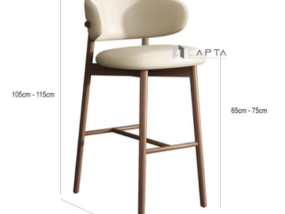 Ghế quầy đảo bếp gỗ ash bọc da pvc cao cấp CB LEO-75P Nội thất Capta 3
