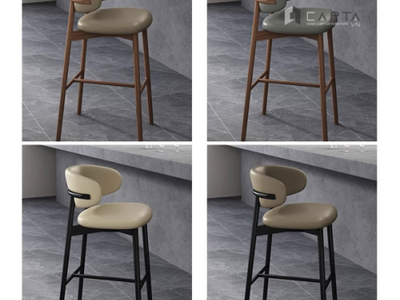 Ghế quầy đảo bếp gỗ ash bọc da pvc cao cấp CB LEO-75P Nội thất Capta 4