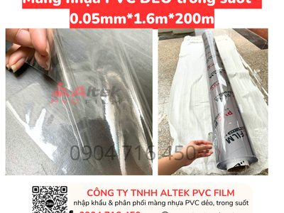 Kho sỉ màn nhựa PVC dẻo trong suốt 0.05mm may túi ba lô Hà Nội, Sài Gòn 0