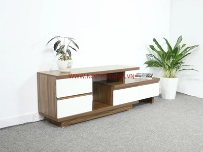 Kệ Tivi Phòng Ngủ Gỗ MDF Melamine Màu Óc Chó Hiện Đại Giá Rẻ 0