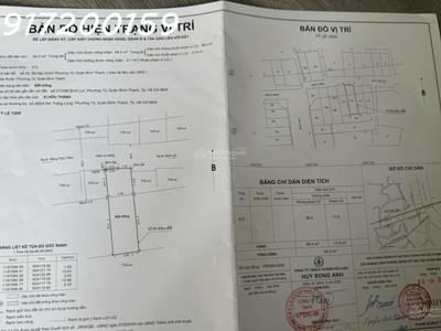 Cần bán đất đường đặng thùy trâm cách mặt tiền 50m. 4 x 15 m. diện tích sổ công nhận 56m2. gpxd 3l 1