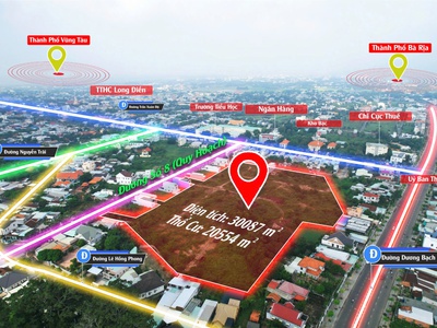 Chuyển nhượng đất dự án nhà phố 30,000 m2 đã cmđ 20,544 m2 odt ngay tthc bà rịa-vũng tàu 0