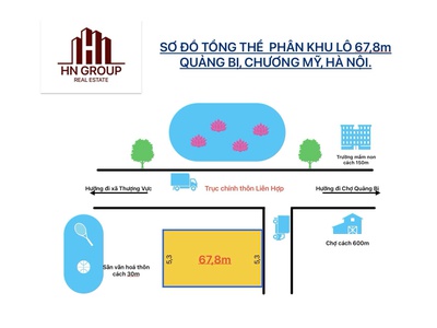 Quảng bị thân thương ra mắt lô đất trung tâm thôn liên hợp  67,8m full thổ mặt tiền hơn 5m  gần 0