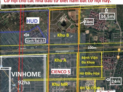 Chính chủ gửi em bán 06 ô liền kề sổ đỏ tại dự án Cienco5 mê linh. 0