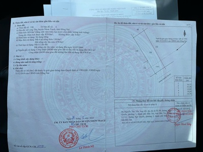 Cần bán gấp lô đất mặt tiền đường hương lộ 12 xã long thọ dt 830m2 0