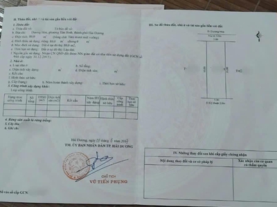 Bán đất mặt phố Dương Hòa, ph Tân Bình, TP HD, 80m2, mt 5m, hướng bắc, vị trí rất đẹp 2