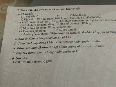 Hot   sở hữu đất đẹp tại xã tân thông hội -  củ chi - t.p hồ chí minh 0