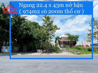 Bán lô đất gần 1000m2, có 200m2 thổ cư, kdc tân biên, biên hoà, gần công viên 30/4, chỉ 10,5 tỷ 0