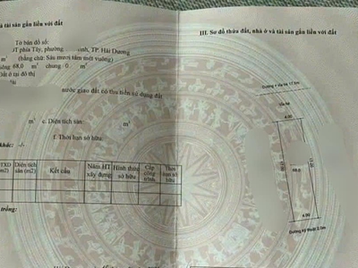 Bán lô đất đường nhánh Hoàng Quốc Việt, TP HD, 68m2, mt 4m, đường 17.5m cực thoáng, giá rất tốt 1