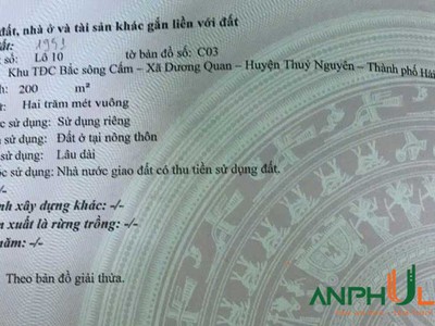 Bán lô hoa hậu TĐC Bắc Sông Cấm đối diện Trung tâm Hành chính mới TP Hải Phòng 0