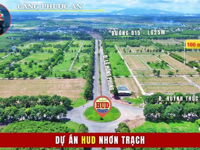 Cần bán nhanh đất nền khu hud nhơn trạch dt100m2 mặt tiền đường 20m giá tốt 1