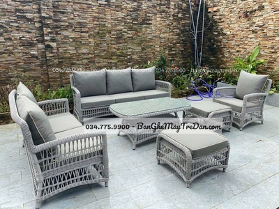 Sô pha nhựa giả mây bền đẹp 1